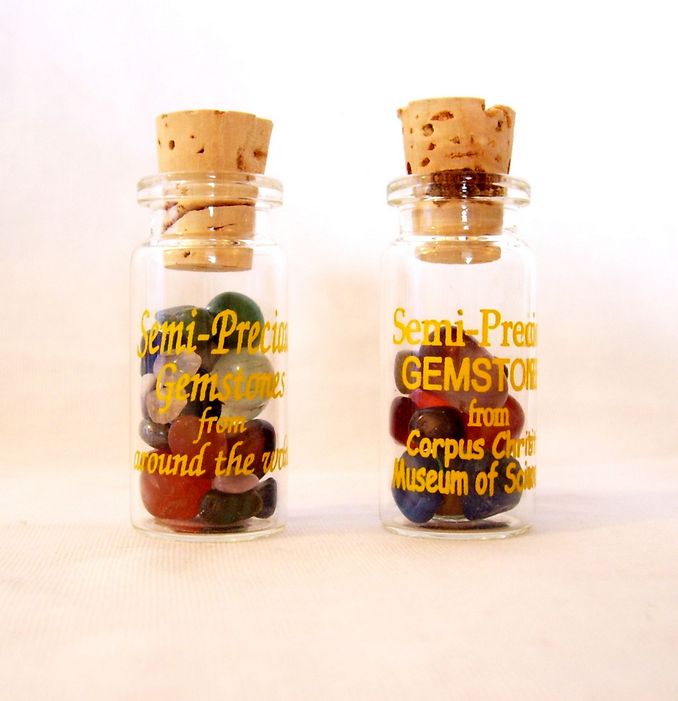 NGH112S Gemstones from Around the World in Mini GLASS Bottle